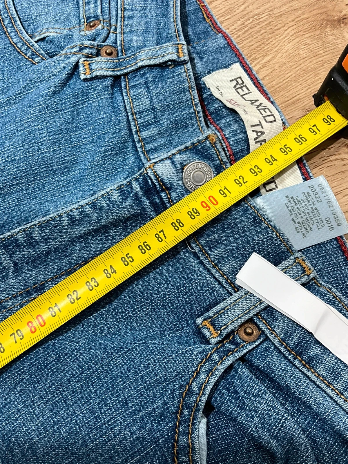 Jean Levi’s Homme 550 Relaxed Tapered 6M Vintage 99% Coton Bleu  Lvh 076 – photo 12